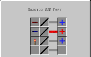 RS NOR триггер на гейтах (BuildCraft).png